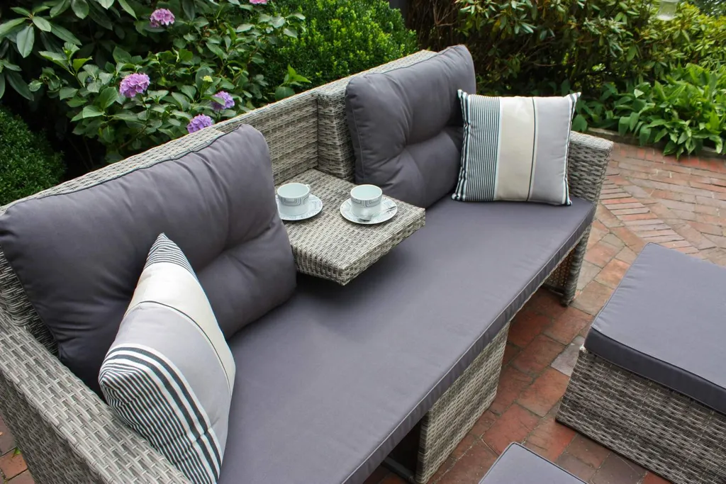 Garten Lounge Sofa Sitzgruppe Garten Couch Sessel Rattan Optik Gartenmöbel 9 Garten Lounge Sofa Sitzgruppe Garten Couch Sessel Rattan Optik Gartenmöbel - Image 9