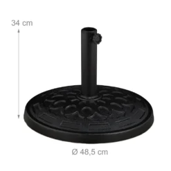 Relaxdays Runder Sonnenschirmständer In Schwarz -Stil Beet Verkaufsgeschäft 8c1671f2ee3e1261e426be393701a076