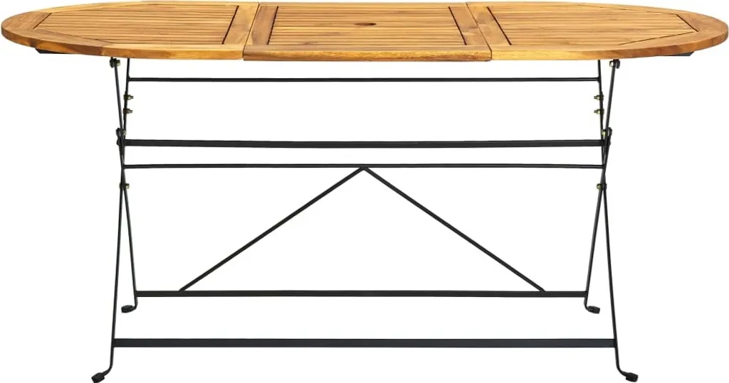 VidaXL Gartentisch 160x85x74 Cm Akazie Massivholz Oval 1 VidaXL Gartentisch 160x85x74 Cm Akazie Massivholz Oval