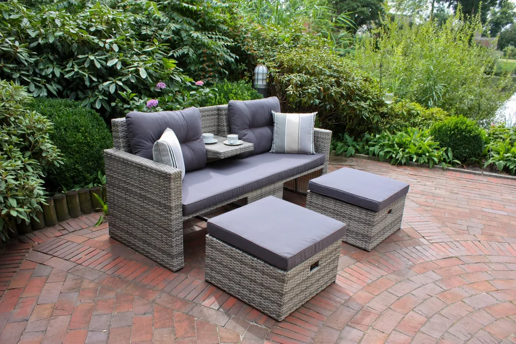 Garten Lounge Sofa Sitzgruppe Garten Couch Sessel Rattan Optik Gartenmöbel 3 Garten Lounge Sofa Sitzgruppe Garten Couch Sessel Rattan Optik Gartenmöbel - Image 3