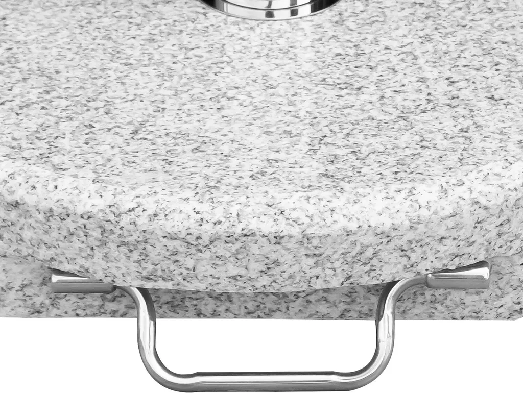 Sonnenschirmständer Rund 30kg Rollbar Hellgrau Poliert 3 Sonnenschirmständer Rund 30kg Rollbar Hellgrau Poliert - Image 3