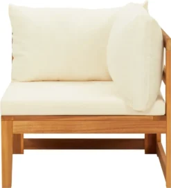 VidaXL 4-tlg. Garten-Lounge-Set Mit Cremeweißen Kissen Akazienholz -Stil Beet Verkaufsgeschäft 8d47a0e2ac9a190138205b591d6b4778
