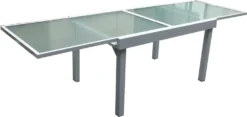 Garden Pleasure Ausziehtisch 135/270x90 Garten Terrasse Alu Glas Tisch Esstisch