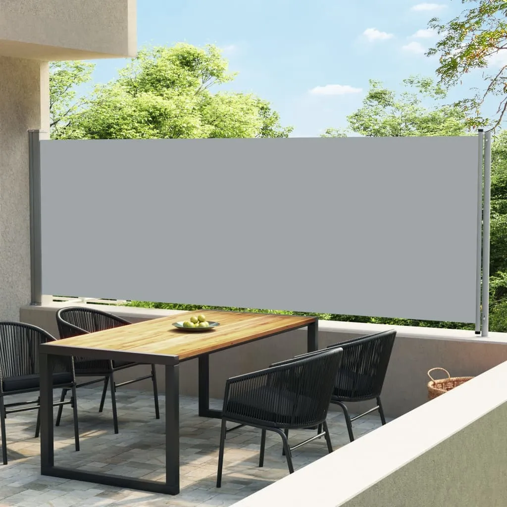 VidaXL Ausziehbare Seitenmarkise 600x160 Cm Grau 2 VidaXL Ausziehbare Seitenmarkise 600x160 Cm Grau - Image 2