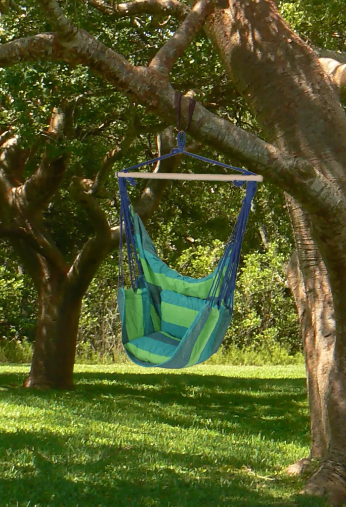 Garden Pleasure Hängesessel TOBAGO Blau/grün Hängesitz 4 Garden Pleasure Hängesessel TOBAGO Blau/grün Hängesitz - Image 4