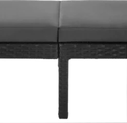 SONGMICS Sonnenliege, Liegestuhl, Gartenliege, Mit 5 Cm Dicker Auflage, Polyrattan, Rückenlehne Verstellbar, 59 X 198 X 28 Cm, Bis 150 Kg Belastbar Schwarz-beige GCB27GYV1 -Stil Beet Verkaufsgeschäft 8e5e8ed7d3557b96c8222acbb29fd75f