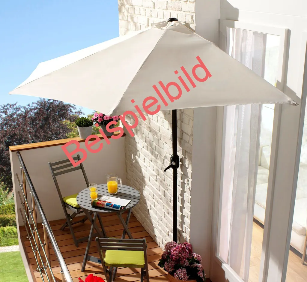 Sonnenschirm 250 Cm - HALBRUND - Farbe: Anthrazit (FC3000200) 2 Sonnenschirm 250 Cm - HALBRUND - Farbe: Anthrazit (FC3000200) - Image 2