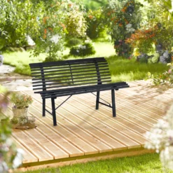 Relaxdays Gartenbank Stahl Anthrazit -Stil Beet Verkaufsgeschäft 8f76626a830b44b1b8619be2645ecf6c