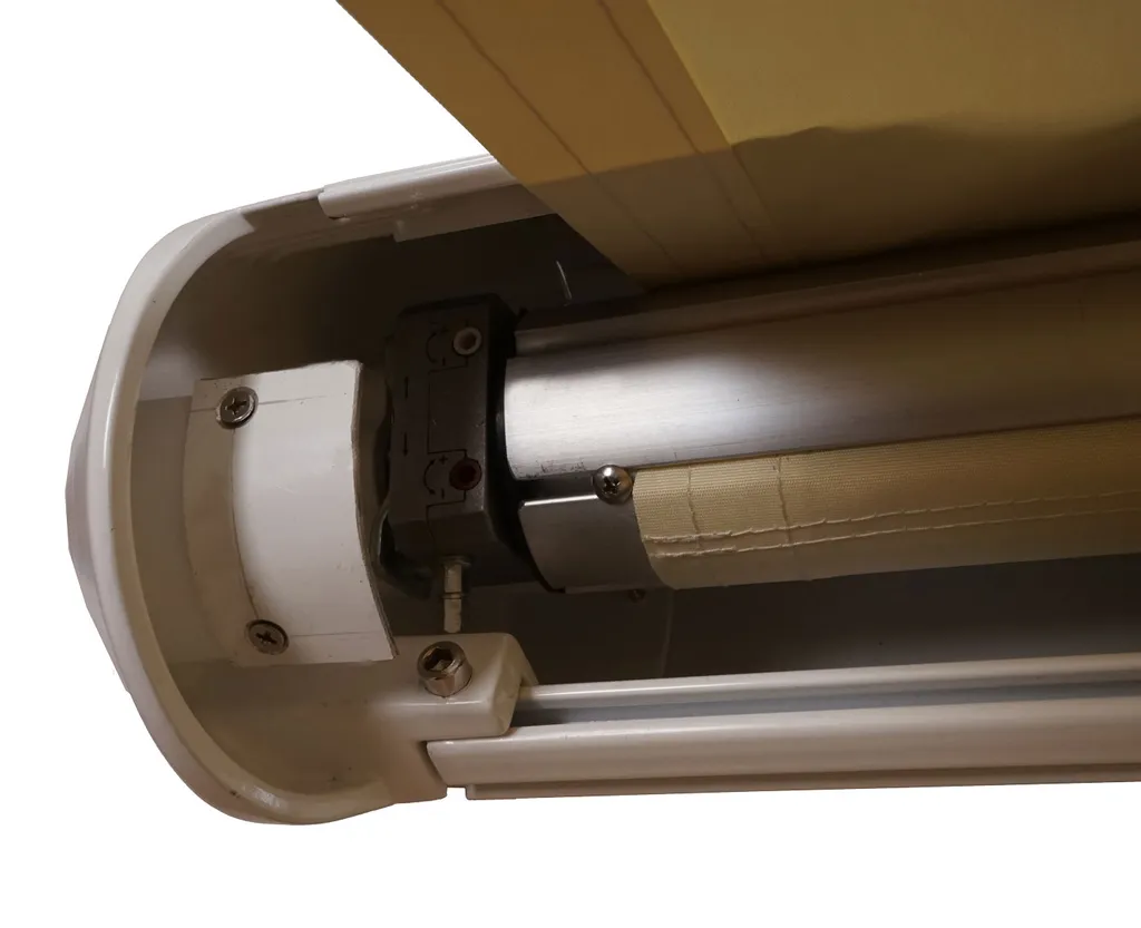 Elektrische Kassetten-Markise H124, Vollkassette, 4x3m Ausfahrbarer Volant Polyester Creme 15 Elektrische Kassetten-Markise H124, Vollkassette, 4x3m Ausfahrbarer Volant Polyester Creme - Image 15