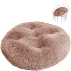 Hängesessel Kissen, Polster Bodenkissen Für Schwenksessel, Auflage Für Baumwoll Hängeschaukel, Papasansessel, Hängekorb, Hängestuhl, Durchmesser 90 Cm Schmutzig Rosa Shaggy [114]