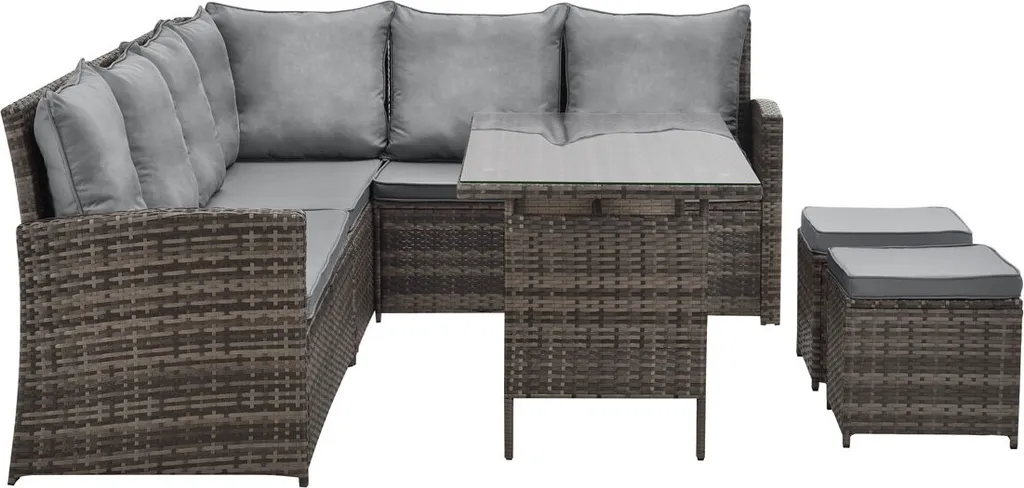 SVITA Monroe Garten-Lounge Set Polyrattan Lounge-Möbel Sitzgruppe Garten Braun 4 SVITA Monroe Garten-Lounge Set Polyrattan Lounge-Möbel Sitzgruppe Garten Braun - Image 4