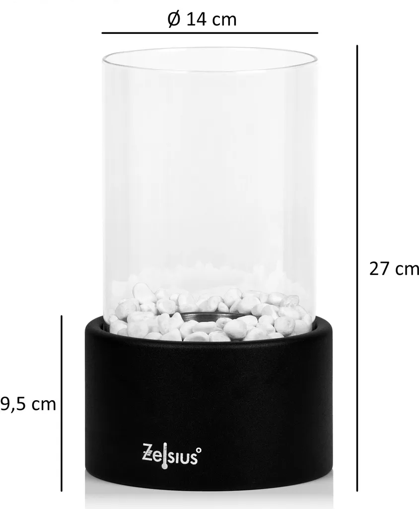 Zelsius Tischkamin Für Indoor Und Outdoor | Schwarz | Ø 16,5 X 27 Cm | Ethanol 2 Zelsius Tischkamin Für Indoor Und Outdoor | Schwarz | Ø 16,5 X 27 Cm | Ethanol - Image 2