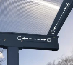 Palram-Canopia Aluminium Terrassenüberdachung Mit Doppelstegplatten "Sierra" Anthrazit 230 X 230 Cm -Stil Beet Verkaufsgeschäft 922fd06dc51cabea7b26e8a05a04a785