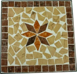 Garden Pleasure Beistelltisch AMARILLO 35x35cm Metall Mit Mosaik-Tischplatte - Eleganter Bestelltisch Mit Mosaik -Stil Beet Verkaufsgeschäft 9544b0b67b3bbab7f39b37c2d1a9e135