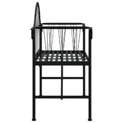 VidaXL 2-Sitzer-Gartenbank 128 Cm Schwarz Stahl -Stil Beet Verkaufsgeschäft 95e79ac8f4e73709054816d5052cc8de