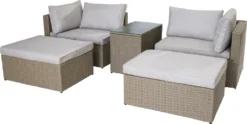 Outdoor Garten Lounge Set XXL MODULAR Natur Polyrattan Sitzgruppe Inklusive Kissen -Stil Beet Verkaufsgeschäft 9626be3f87971842bef08bc88fdd8889