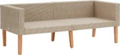 VidaXL 2-Sitzer-Gartensofa Mit Auflagen Poly Rattan Beige -Stil Beet Verkaufsgeschäft 98631a3b186c9db047b3b3f50c69994c