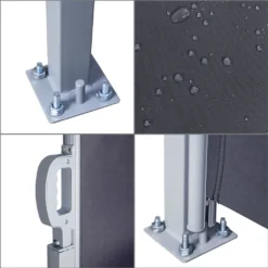 Lospitch Doppel Seitenmarkise Markisen Wandmarkise 180x600cm Ausziehbar Garten Sichtschutz Grau -Stil Beet Verkaufsgeschäft 98ed0c931fdaf8362a15124f5881b018 1