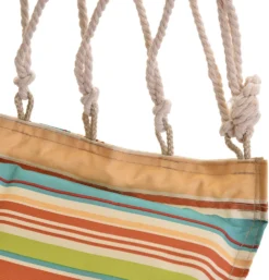 Outsunny Hängesessel Mit Querstrebe Und Kissen,Hängestuhl,hängesitz,hängeschaukel,Leicht Zu Tragen,einfach Verpackung Und Aufbewahrung,bis 100 Kg Belastbar,mehrfarbig 100 X 106 Cm -Stil Beet Verkaufsgeschäft 9965121d627a715513fd2f0a7ca0d599