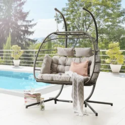 Destiny Coco Double Relax Hängesessel Polyrattan Hängekorb Hängestuhl