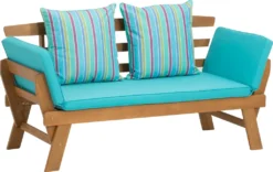 Greemotion Multifunktionsbank Tobago Aus Akazie - Natur, Blau