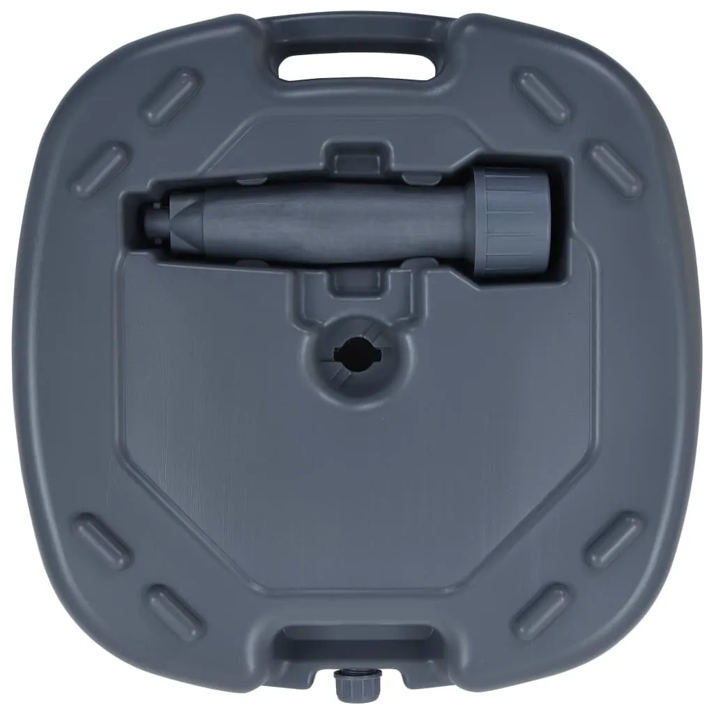 VidaXL Tragbarer Sonnenschirmständer Grau Sand/Wasser 2 VidaXL Tragbarer Sonnenschirmständer Grau Sand/Wasser - Image 2