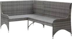 VidaXL Garten-Ecksofas 2 Stk. Poly Rattan Grau -Stil Beet Verkaufsgeschäft 9a0706a05cc66584685a83ad4b9af4c2