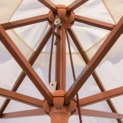 Anndora Sonnenschirm 2,5m Rund Natural Winddach UV-Schutz - Natural -Stil Beet Verkaufsgeschäft 9a1b20aa046c901e59578233226d2615