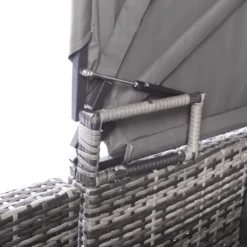 Merax Gartenmöbelset Polyrattan Mit Sonnendach Und Kissen Für 5 Personen, Loungeset Balkonmöbel Set Mit 3-Sitzer Sofa Inkl. Dach, 2x Einzelsessel, 1x Ottoman, 1x Tisch, 194 X 128 X 157 Cm -Stil Beet Verkaufsgeschäft 9a28a7333f6fc81fc851a7e62af86f4a