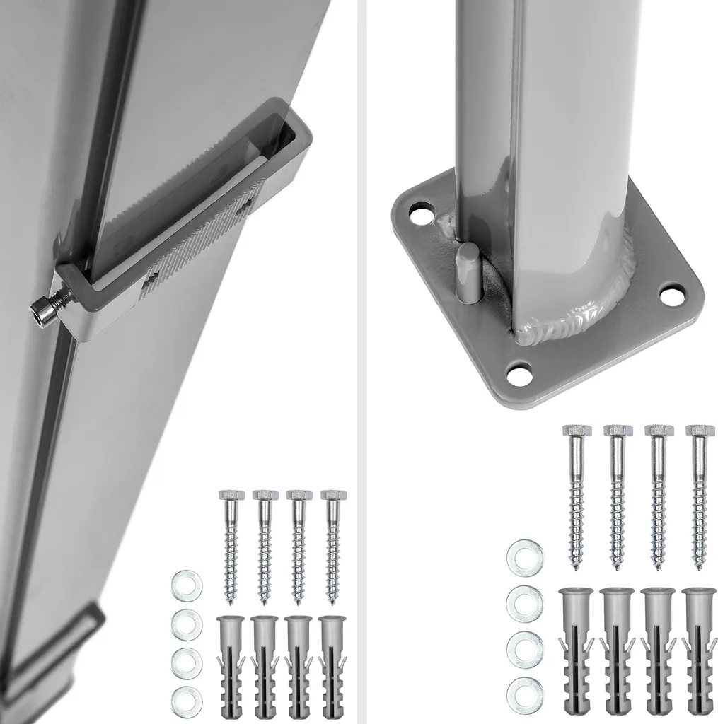 Tectake Aluminium Seitenmarkise Ausziehbar Mit Aufrollmechanismus - 200 X 300 Cm, Grau 7 Tectake Aluminium Seitenmarkise Ausziehbar Mit Aufrollmechanismus - 200 X 300 Cm, Grau - Image 7