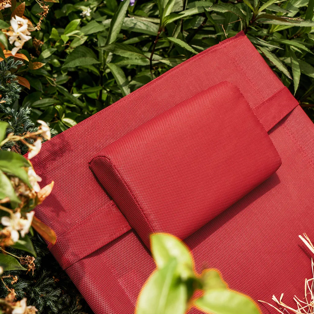 SoBuy OGS38-R Sonnenliege Gartenliege Relaxstuhl Liegestuhl Mit Kopfkissen Rot BHT Ca: 55x67x165cm 6 SoBuy OGS38-R Sonnenliege Gartenliege Relaxstuhl Liegestuhl Mit Kopfkissen Rot BHT Ca: 55x67x165cm - Image 6