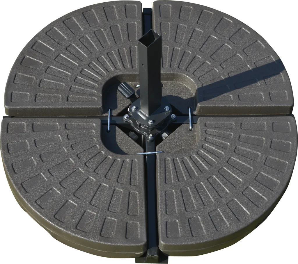 Outsunny Schirmgewicht 4-tlg. Schirmständer Mit 17 Kg Wasser Oder 25 Kg Sand Befüllbar HDPE Kaffee 100 X 100 X 10,5 Cm 3 Outsunny Schirmgewicht 4-tlg. Schirmständer Mit 17 Kg Wasser Oder 25 Kg Sand Befüllbar HDPE Kaffee 100 X 100 X 10,5 Cm - Image 3