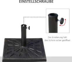 Outsunny Sonnenschirmständer 15 Kg Schirmhalter Regenschirm Base Für Ø38 Mm Ø48 Mm Kunstharz Schwarz 47 X47 X 32 Cm 10 Outsunny Sonnenschirmständer 15 Kg Schirmhalter Regenschirm Base Für Ø38 Mm Ø48 Mm Kunstharz Schwarz 47 X47 X 32 Cm -Stil Beet Verkaufsgeschäft 9c5c04cea3e4bc33c35bcae19cafa1ee