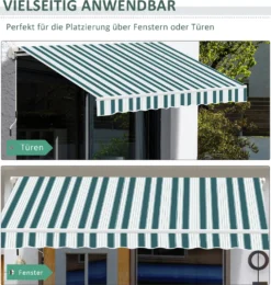 Outsunny Manuelle Gelenkarmmarkise 395 Cm Markise Mit Handkurbel Balkonmarkise Sonnenschutz Wandmontage Balkon Alu Weiß+Grün 395 X 245 Cm -Stil Beet Verkaufsgeschäft 9cb242c5b50fdbb7b978909f8cca0eaa