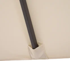 Outsunny Sonnenschirm Gartenschirm Marktschirm Doppelsonnenschirm Terrassenschirm Mit Handkurbel Oval Metall + Polyester Beige 455 X 270 X 240 Cm