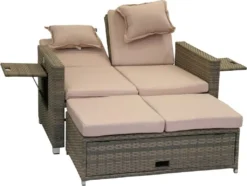 Greemotion Gartensofa / Loungebett Bahia Twin Aus Polyrattan, Sand-grau 9 Greemotion Gartensofa / Loungebett Bahia Twin Aus Polyrattan, Sand-grau -Stil Beet Verkaufsgeschäft 9db11991a7971f64db79579370553eaf