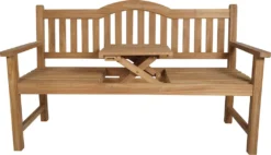KMH® TEAK 3-sitzer Bank Mit Tisch