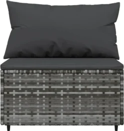 VidaXL 4-tlg. Garten-Lounge-Set Mit Kissen Grau Poly Rattan -Stil Beet Verkaufsgeschäft 9e26fc0b0cb0aebe7392e36a90394ac4