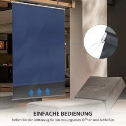 Outsunny Senkrechtmarkise Balkonsichtschutz Mit Sonnenschutz, 124 X 222cm Balkonrollo Mit Haken, Sichtschutz Für Pavillon, Pergola, Polyester, Dunkelgrau -Stil Beet Verkaufsgeschäft 9e4b4c78866bc216c61a231d98a5f147