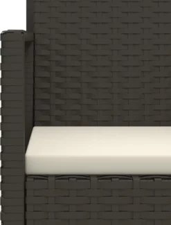 VidaXL Gartenbank Mit Kissen Schwarz 105 Cm Poly Rattan -Stil Beet Verkaufsgeschäft 9e59184da2fea06a308a8ac66bf8b6d4