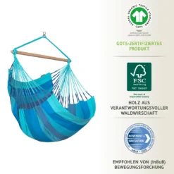 La Siesta Habana Lagoon Comfort Hängesessel Blau Hängestuhl -Stil Beet Verkaufsgeschäft 9e9fbcc31e4813b9089cbcac7513df59