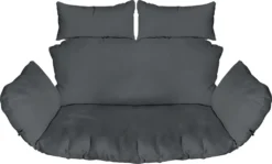 Zwei Personen Kissen Für Hängesessel; Doppelkissen Polster Bodenkissen Für Schwenksessel; Auflage Für Baumwoll Hängeschaukel; Hängekorb; Hängestuhl; Rückenkissen In Der Farbe Graphite [114]