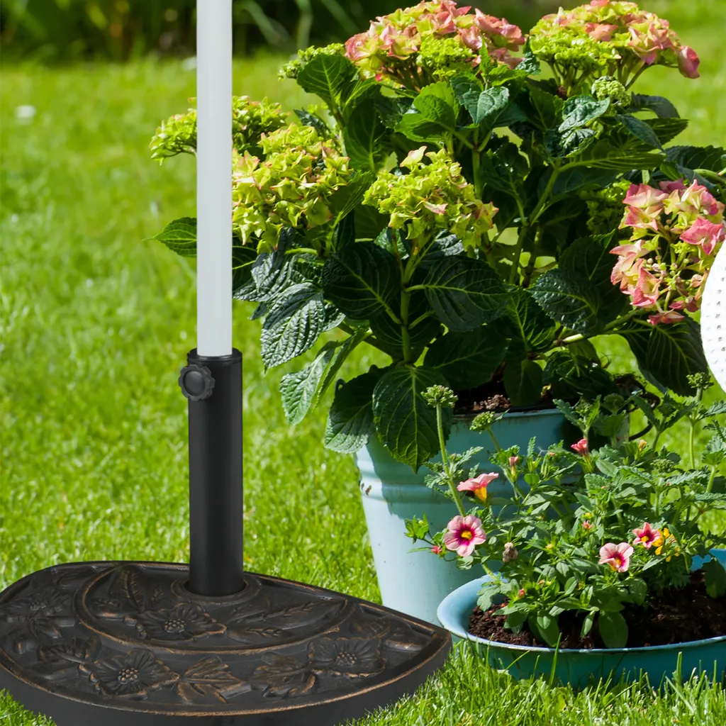 Relaxdays Sonnenschirmständer Halbrund 2 Relaxdays Sonnenschirmständer Halbrund - Image 2