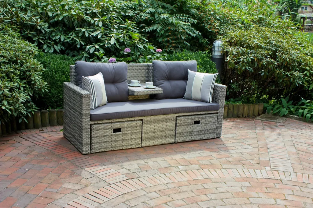 Garten Lounge Sofa Sitzgruppe Garten Couch Sessel Rattan Optik Gartenmöbel 4 Garten Lounge Sofa Sitzgruppe Garten Couch Sessel Rattan Optik Gartenmöbel - Image 4