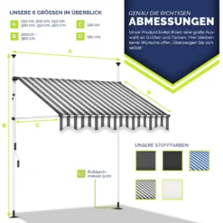 Tillvex Balkonmarkise 150 Cm Grau/Weiß Gelenkarm Markise Klemmmarkise Sonnenmarkise Balkon Ohne Bohren -Stil Beet Verkaufsgeschäft a0a53e8867923ce51a6105749ccaa802 1