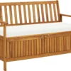 VidaXL Garten Aufbewahrungsbank Akazienholz Massiv 120 X 63 X 84 Cm