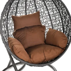 HOME DELUXE - Polyrattan Hängesessel CIELO - Inklusive Gestell, Sitz-, & Rückenkissen | Hängestuhl, Hängekorb, Gartenliege, Hollywoodschaukel, Hängeschaukel -Stil Beet Verkaufsgeschäft a16c49a248c78644c2dc231c0d8e017e