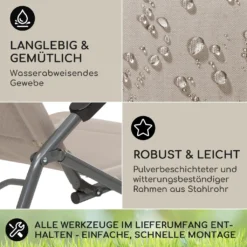 Blumfeldt Liegestuhl, Polyester Sonnenliege, Relaxliege Für Den Garten & Balkon, Wetterfeste Gartenliege Klappbar, Dreibein Liege Gepolstert, Schnell Trocknende Liege Mit Verstellbarer Rückenlehne 8 Blumfeldt Liegestuhl, Polyester Sonnenliege, Relaxliege Für Den Garten & Balkon, Wetterfeste Gartenliege Klappbar, Dreibein Liege Gepolstert, Schnell Trocknende Liege Mit Verstellbarer Rückenlehne -Stil Beet Verkaufsgeschäft a440c54b5421b5795e10a7b29feb1ea7
