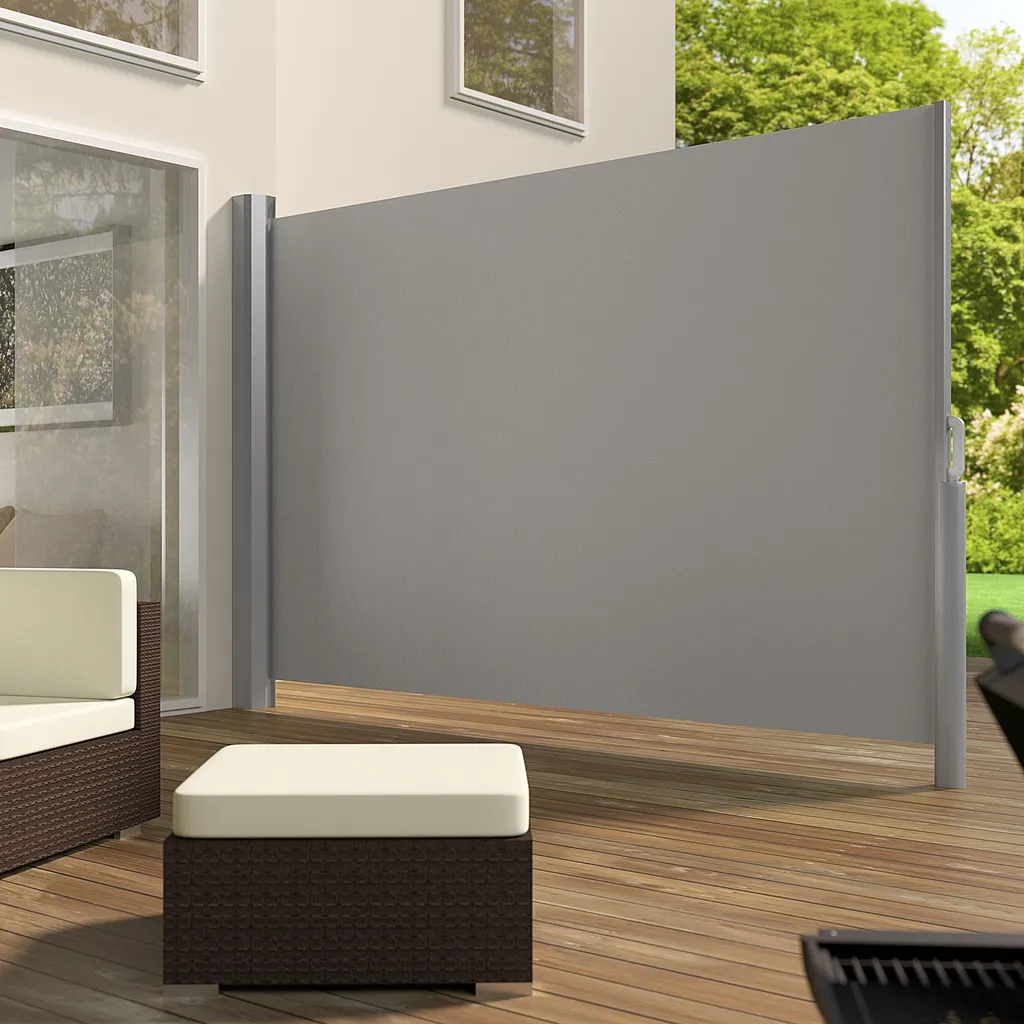 Tectake Aluminium Seitenmarkise Ausziehbar Mit Aufrollmechanismus - 200 X 300 Cm, Grau 3 Tectake Aluminium Seitenmarkise Ausziehbar Mit Aufrollmechanismus - 200 X 300 Cm, Grau - Image 3