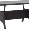 VidaXL Gartentisch Schwarz 120x70x66 Cm Poly Rattan